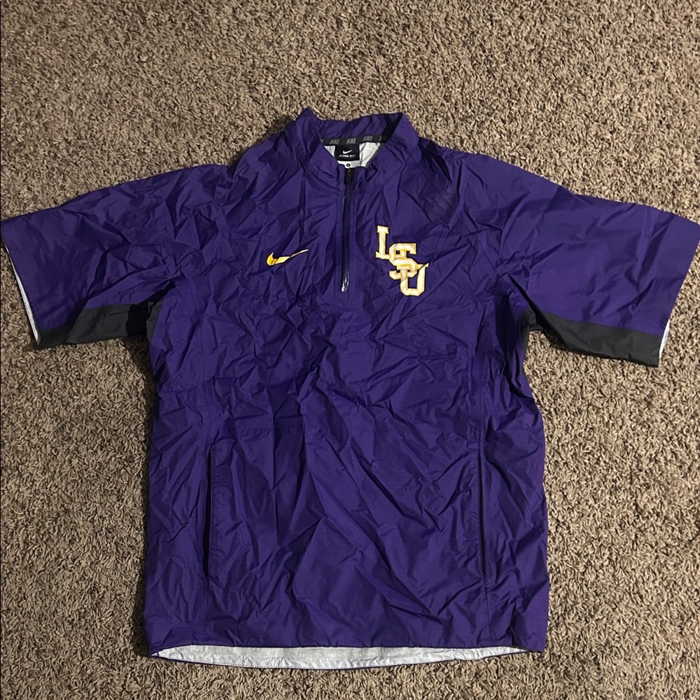 Nike Purple and Yellow LSU Quarter-Zip Jacket